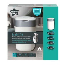 Tommee Tippee pelenkacsomagoló utántöltõ 4db, pelenkatároló szemetessel Twist & Click pelenkatartó vödör