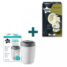 Tommee Tippee Tommee Tippee Kézi mellszívó+Sangenic pelenkacsomagoló vödör szürke mellszívó