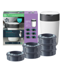 Tommee Tippee Twist &amp;amp; Click ajándék pelenkacsomagoló vödör + utántöltő citrus 6db pelenkatartó vödör
