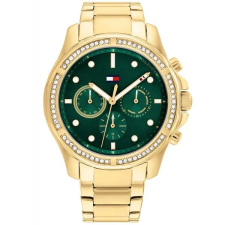 Tommy Hilfiger Brooklyn női karóra, arany nemesacél, zöld számlap, 41 mm karóra