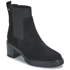 Tommy Hilfiger Csizmák FLAG MID HEEL SUEDE CHELSEA Fekete 37