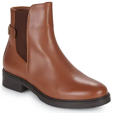 Tommy Hilfiger Csizmák TH LEATHER FLAT BOOT Barna 39