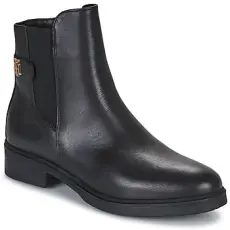 Tommy Hilfiger Csizmák TH LEATHER FLAT BOOT Fekete 38