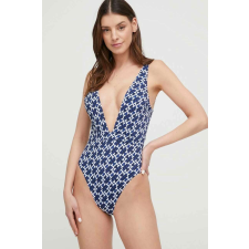 Tommy Hilfiger egyrészes fürdőruha monogrammal, fehér, sötétkék, XS fürdőruha, bikini