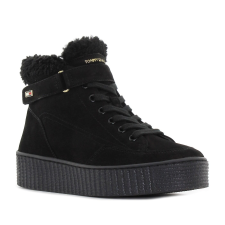 Tommy Hilfiger Faux Fur Nubuck fekete bélelt női cipő Méret:41 női cipő