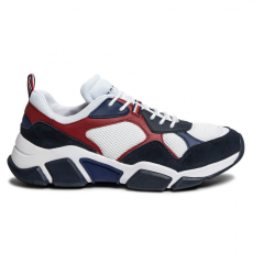 Tommy Hilfiger Férfi sportcipő, Tommy Hilfiger, Chunky Runner Sneakers, Természetes bőr, Fehér, 41 EU