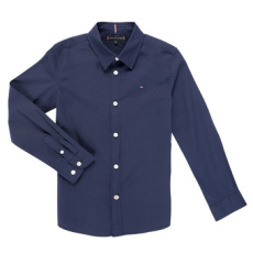 Tommy Hilfiger Hosszú ujjú ingek SOLID STRETCH POPLIN SHIRT L/S Tengerész 10 éves