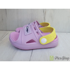 Tommy Hilfiger lila-sárga gumipapucs A165-33 gyerek papucs, mamusz