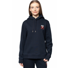 Tommy Hilfiger női pulóver húzózsinórral és hímzett logóval, sötétkék, XL INTL