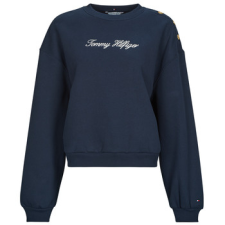 Tommy Hilfiger Pulóverek GOLD BTN SCRIPT FLEECE SWTSRT Tengerész EU L női pulóver, kardigán