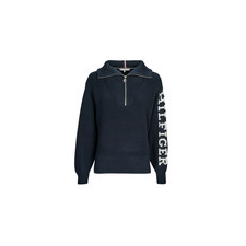 Tommy Hilfiger Pulóverek PLACED HILFIGER 1/2 ZIP SWEATER Tengerész EU L női pulóver, kardigán