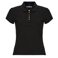Tommy Hilfiger Rövid ujjú galléros pólók GOLD BUTTON SLIM SS POLO Fekete EU L
