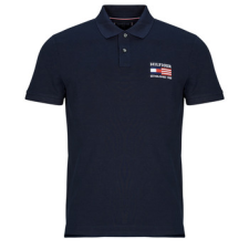 Tommy Hilfiger Rövid ujjú galléros pólók HILFIGER FLAG REG POLO Tengerész EU S férfi póló