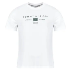 Tommy Hilfiger Rövid ujjú pólók BRAND LOVE MONO STACK TEE Fehér EU M