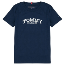 Tommy Hilfiger Rövid ujjú pólók MONOTYPE PRINT GRAPHIC T-SHIRT Tengerész 10 éves