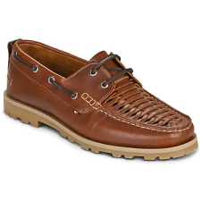 Tommy Hilfiger Vitorlás cipők HILFIGER BRAIDED LTH BOAT SHOE Barna 44 férfi cipő