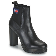 Tommy Jeans Bokacsizmák Essentials High Heel Boot Fekete 36