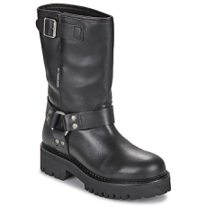 Tommy Jeans Csizmák TJW URBAN BIKER BOOT LEATHER Fekete 38