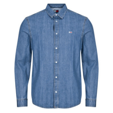 Tommy Jeans Hosszú ujjú ingek RGLR FIT SHIRT MID BLUE Kék EU M