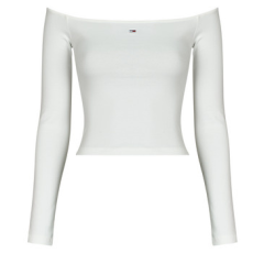 Tommy Jeans Hosszú ujjú pólók TJW SLIM ESSENTIAL BOAT NECK LS Fehér EU L