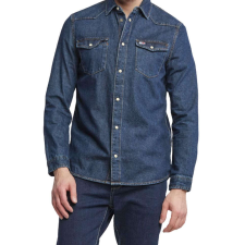  Tommy Jeans, Organikus pamut kapcsos ing, Sötétkék, XL férfi ing