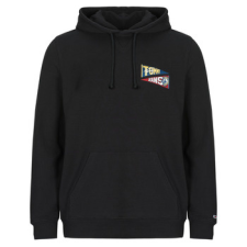 Tommy Jeans Pulóverek TJM REG UNI FLAG TIGER HOODIE Fekete EU S férfi pulóver, kardigán