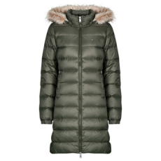 Tommy Jeans Steppelt kabátok TJW ESSENTIAL HOODED DOWN COAT Zöld EU XXS