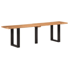  tömör akácfa és acél pad 160 cm bútor
