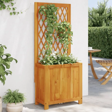  Tömör akácfa rácsos ültetőláda 55 x 29,5 x 132 cm kerti tárolás