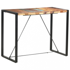 Tömör újrahasznosított fa bárasztal 140 x 70 x 110 cm kerti bútor
