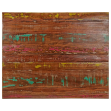  tömör újrahasznosított fa téglalap alakú asztallap 100x80x2,5cm bútor