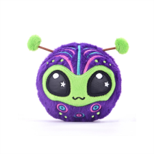 Tomson Toys Bouncibles pattogó plüss labda - Zoggo, a lila marslakóy plüssfigura