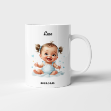 Tonerek.com Lány baba születik emlék bögre 4. karakter bögrék, csészék