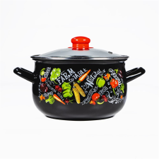 TOO BELLY FARM BLACK 6.2L 24cm lábas (fazék) üveg fedővel edény