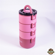 TOO KT-114-R piros műanyag ételhordó, 15×15×33 cm konyhai eszköz