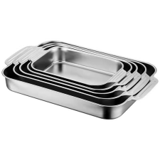  TOO KT-295 Fémtálca fogóval 36.5x22x5.4 cm konyhai eszköz