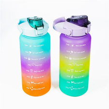  TOO KT-397 2000ml-es színátmenetes motivációs kulacs idézetekkel és időskálával kulacs, kulacstartó