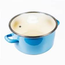 TOO LINE BLUE 2 literes, 18cm átmérő, 9cm magasságú lábas (fazék) üveg fedővel konyhai eszköz