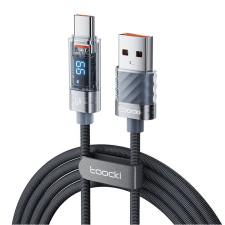 Toocki töltőkábel USB A - USB-C 66W 1m szürke (TXCTZX0G) (TXCTZX0G) mobiltelefon kellék