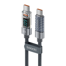 Toocki TXCTT 1-XY01 USB-C apa - USB-C apa Adat és töltő kábel - Fekete (1m) kábel és adapter