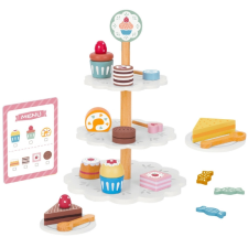 Tooky Toy 3 szintes tortaállvány kiegészítőkkel konyhakészlet