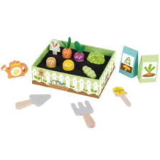 Tooky Toy: Az én kis zöldségeskertem fa játékszett házimunka