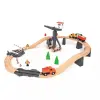 Tooky Toy : Fa autópálya szett - Építkezés, 35 db-os