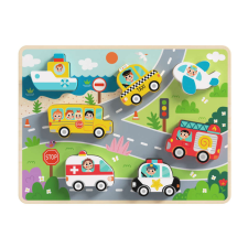 Tooky Toy Fa formaillesztős puzzle - Közlekedés puzzle, kirakós