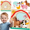 Tooky Toy fa, montesszori puzzle - háziállatos