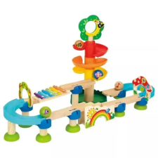 Tooky Toy : Hangot adó fa golyópálya játékszett barkácsolás, építés
