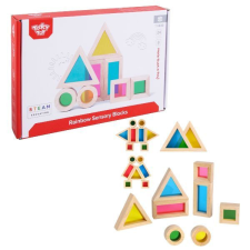 Tooky Toy : Szivárvány szenzoros építőjáték fajáték