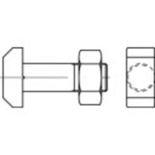 Toolcraft 106198 Kalapácsfejű csavar M10 40 mm DIN 261 Acél 25 db (106198) barkácsolás, csiszolás, rögzítés