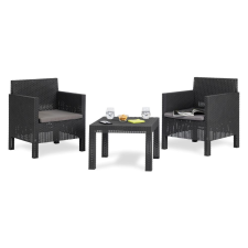 Toomax Penelope 2 Seater Műrattan Kerti Bútor Garnitúra – Grafit kerti bútor