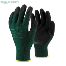 TOP COMFORT latex mártott védőkesztyű, PE és Spandex alapú, extra kényelmes védőkesztyű